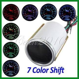 52mm 7 color shift Car Auto Exhaust Gas Temp Temperature EGT LED Gauge