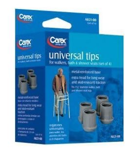 4pc Universal Tips for Walkers Bath and Shower Seats 1 1/8 Chair