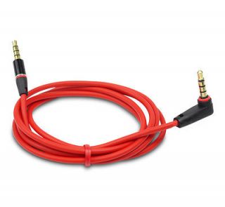 3FT 3.5MM AUX RIGHT ANGEL AUDIO STEREO CABLE RED FOR BEATS BY DR DRE
