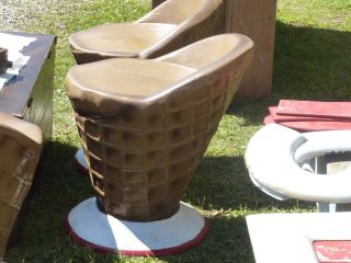 ICE CREAM cone PARLOR chairs mixed materials 25x18