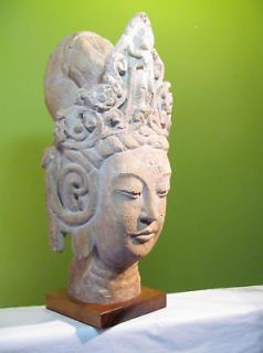 Mid Century Asian Female Goddess Diety Bust Austin Prod Art Sculpture