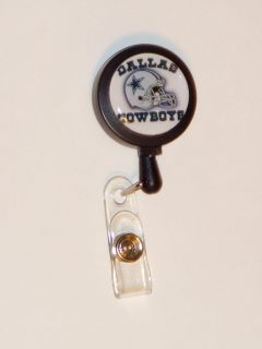 Dallas Cowboys ID Name Reel Retractable badge Holder