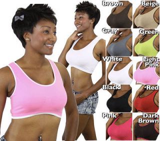 Reversible Double Layered Racerback Sports Bra Beautiful Colors Firm
