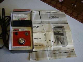 Vintage Car Test Instrument Penske Dwell Tachometer and Manual