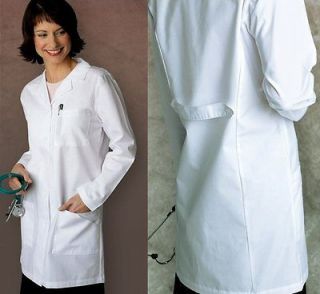 36 White Slim Fit Medical Nursing Doctors Lab Coat Jacket Uniform NWT