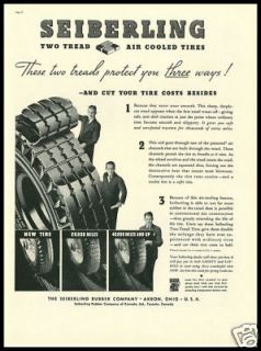 1937 vintage ad for Seiberling Auto Tires