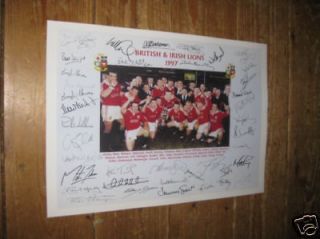 British and Irish Lions 1997 Rugby POSTER Copy Autos
