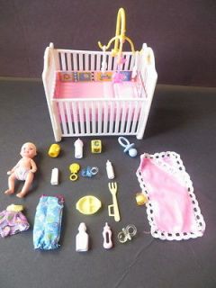 mattel Barbie baby Krissy , crib & accessories