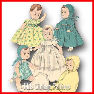 Vtg Baby Doll Clothes Wardrobe Pattern ~ 11 12 Tiny Tears, Betsy