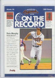 2002 (BB) Donruss Originals On The Record #4 Dale Murphy /800