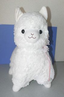 Arpakasso Alpacasso White Plush Doll JAPAN 19.6 BIG Ribbon