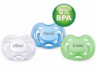 Dummy, Pacifier, Soother, Avent, Personalised with name, message or