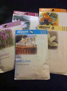 Airpure Scented Sachet Bag Drawer Liner, Wardrobe Freshener, Choose