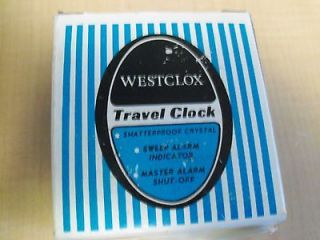 Westclox Travel Wind Up Alarm Clock in Brown Case Model 44512 in