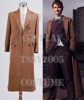 Who is Doctor Dr. Brown Long Trench Coat Suit Costume *Custom Made*