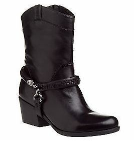 Makowsky Leather Boots with Removable Harness black 9.5m