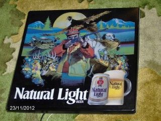 Natural Light Beer Lighted Sign Hunting Busch Budweiser Pheasant Quail
