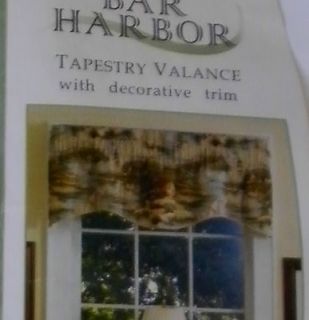 Bar Harbor Tapestry Nautical Valance NIP 54 by 16 Sail Boats Set