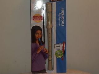 First Act Discovery Learn & Play RECORDER w/Instrument Book Tan ~NEW