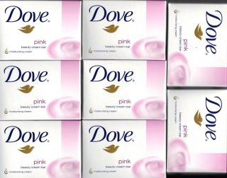 Dove Bar Bath Soap Lot of 8 Large 4.75oz soaps Pink Beauty Cream Bar