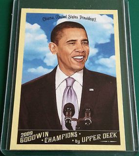 BARACK OBAMA 2009 GOODWIN CHAMPIONS PREVIEW #GCP 9 & 10 UD BIOGRAPHY
