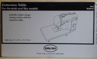 New Baby Lock Sewing Machine Extension Table for BL40 and LIke Models