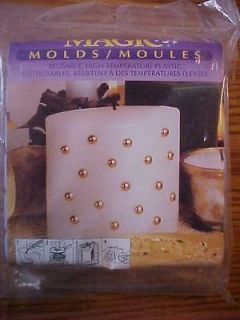 NEW LOT OF 3 CANDLE MOLDS BALL OVAL HEXAGON SHAPES