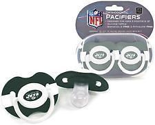 NEW YORK JETS TWO PACK BABY PACIFIERS BPA FREE NEW & OFFICIALLY