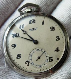 pilot/paratroo pers steel Chronometer pocket watch by Tissot Locle