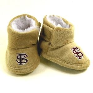 New FSU Florida State Seminole Infant Baby Booties Slippers Soft Fur