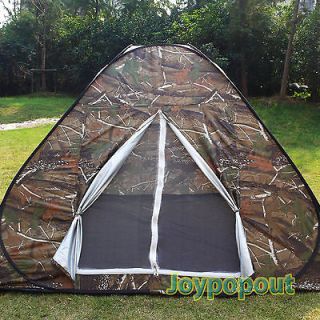 Person Portable Camouflage Easy Setup Pop Up Camping Hiking Dome Tent