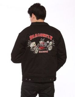 Dragonfly Wolfpack Jacket Hot Rod Wolf Embroidered Jacket Wolf Pack