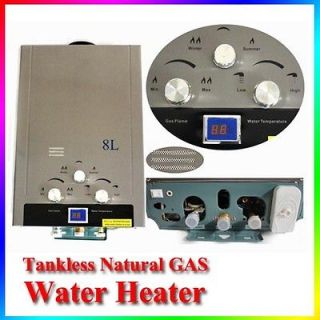 NEW TANKLESS 8L Natural Gas INSTANT HOT WATER HEATER BOILER STAINLESS