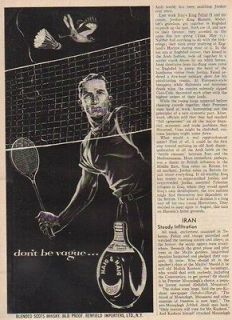 1953 HAIG WHISKEY~Scotch ~Whisky Badminton 50s print ad