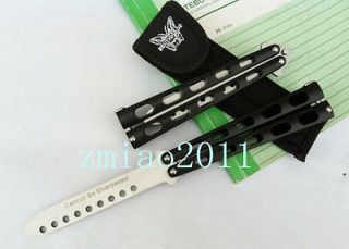Dull Blade Practice BUTTERFLY Knife Trainer Tool + Nylon Scabbard