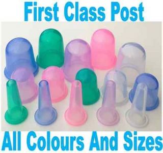 NEW SILICONE MASSAGE VACUUM BODY AND FACIAL CUPS SET ANTI CELLULITE