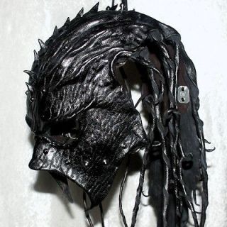 Black Leather Mask Steampunk  GOTHIC Metal Bands Theatre  Handmade UK