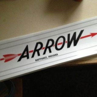 Arrow Vintage style Travel Trailer Decal Red Grey And Black 22