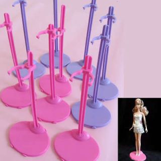Stand Mannequin Model Display Holder For Barbie Dolls Toy Pink Purple