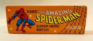 RARE 1977 DABS SPIDERMAN CHILDREN`S WRISTWATCH STILL IN ORIGINAL BOX