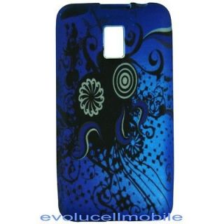 OPTIMUS 2X P990 Soft flexible Blue designer Gel cell phone cover case
