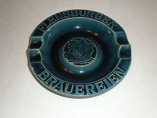 VINTAGE FLENSBURGER BRAUEREIEN GERMAN ASHTRAY / WITTEKIND BUEDINGEN