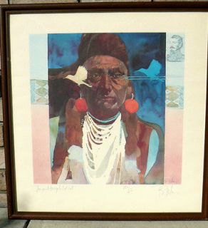 SALE Bart Forbes Chief Joseph Signed Print 28/650 In mut too yah lat