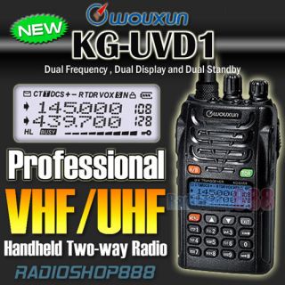 2x WOUXUN KG UVD1P Dual Band FM radio, FREE Earpiece