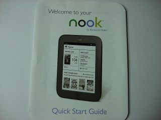 GENUINE  NOOK Simple Touch QUICK START GUIDE OEM PARTS