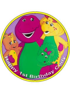 BARNEY and Friends Edible CAKE Image Icing Topper