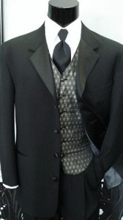 40 L Chaps Ralph Lauren Black Tuxedo Jacket Cheap Prom Wedding Tux