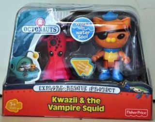   KWAZII & VAMPIRE SQUID Character Figure Creature Water Bath Toy