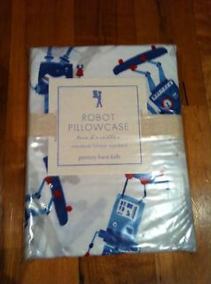 Pottery Barn Kids Blue Robot Standard Pillowcase ~SOLD OUT
