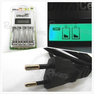 Quick charger AA AAA LCD Display Rechargeab​le battery EU Ultracell